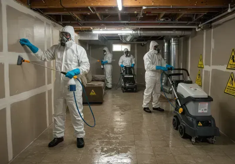 Basement Moisture Removal and Structural Drying process in Brillion, WI